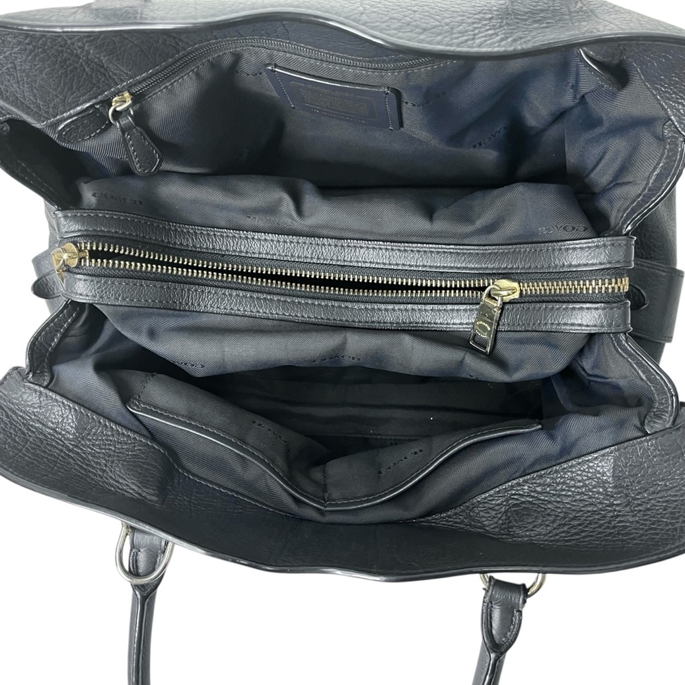 Coach Mercer 30 Navy Grain Leather Satchel - Picture 10 of 14